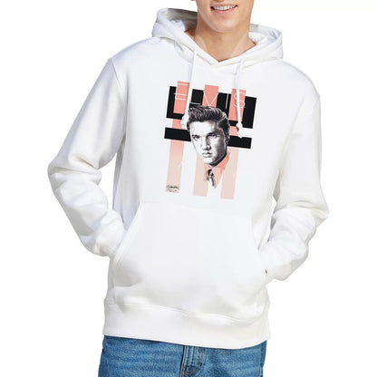 White - Back - Elvis Presley Unisex Adult Retro Hoodie
