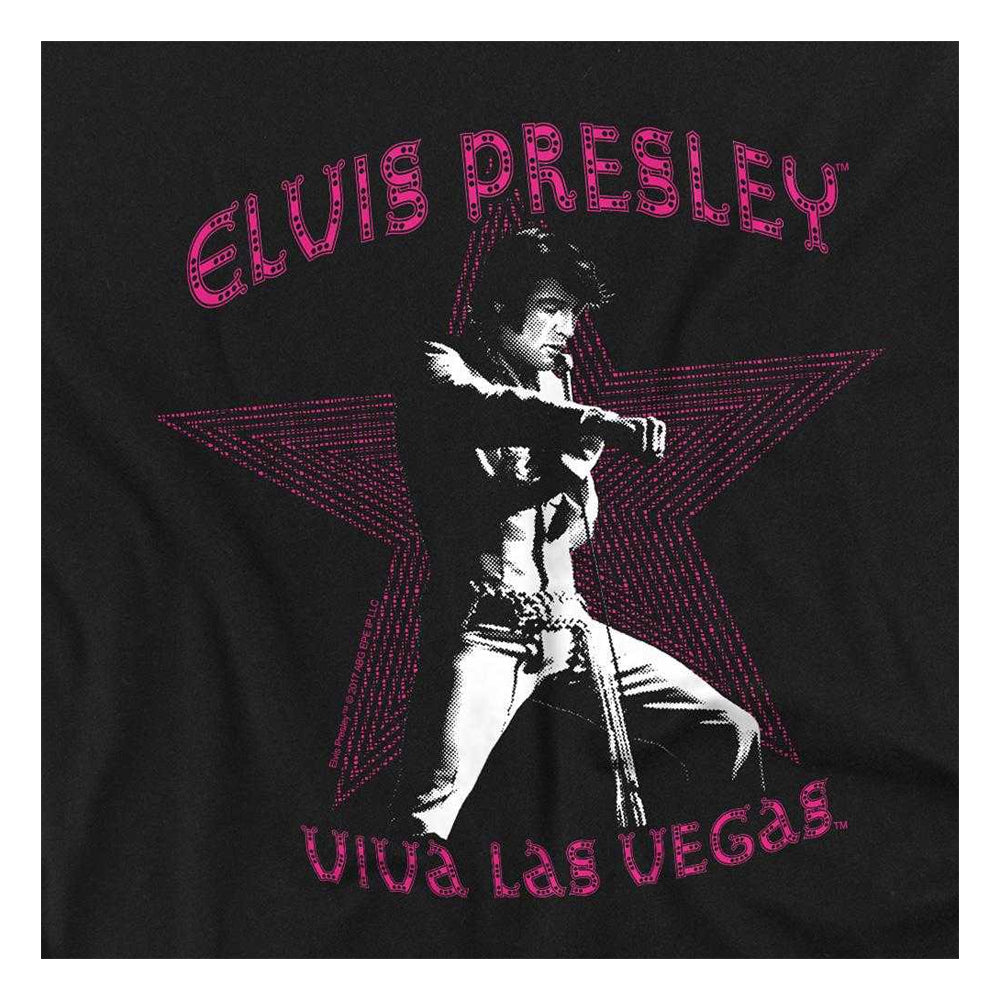 Black - Side - Elvis Presley Childrens-Kids Viva Las Vegas Star T-Shirt