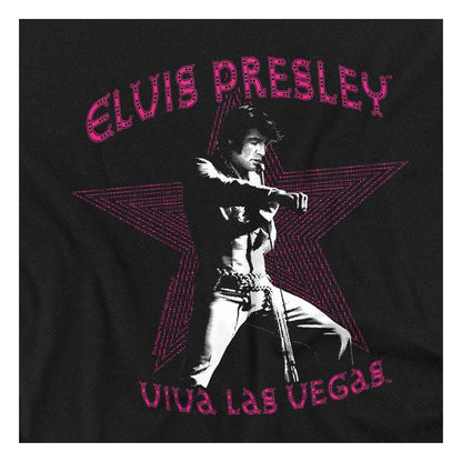 Black - Side - Elvis Presley Childrens-Kids Viva Las Vegas Star T-Shirt