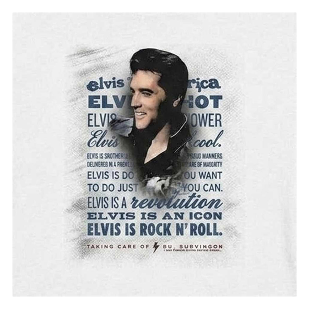 White - Side - Elvis Presley Childrens-Kids Icon T-Shirt