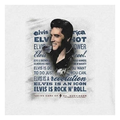 White - Side - Elvis Presley Childrens-Kids Icon T-Shirt