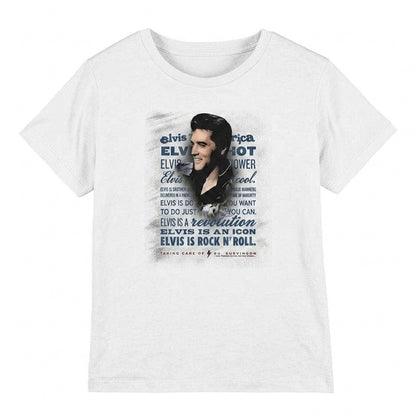 White - Front - Elvis Presley Childrens-Kids Icon T-Shirt