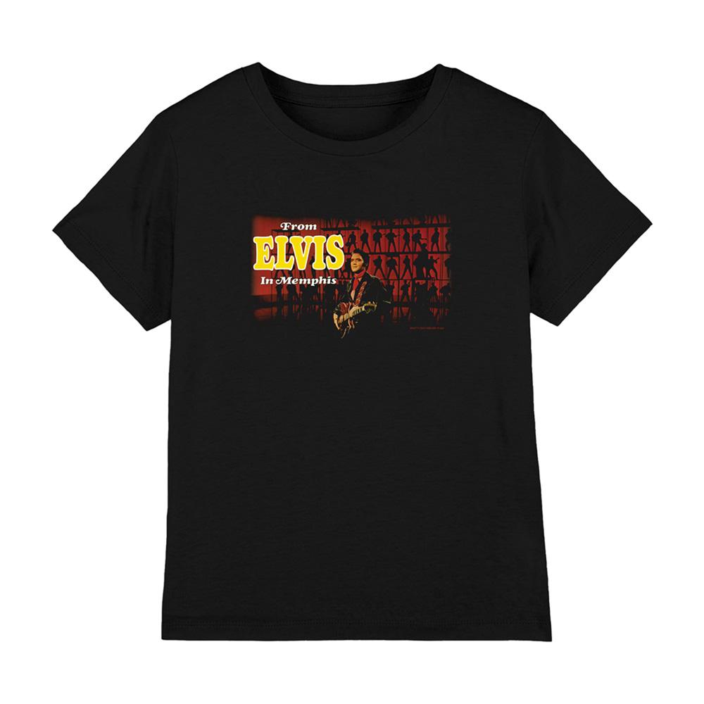 Black - Front - Elvis Presley Childrens-Kids T-Shirt