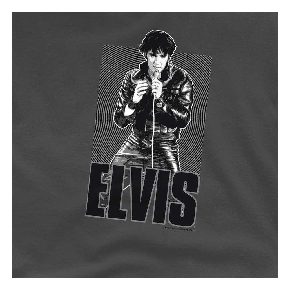 Charcoal - Side - Elvis Presley Childrens-Kids Leathered T-Shirt