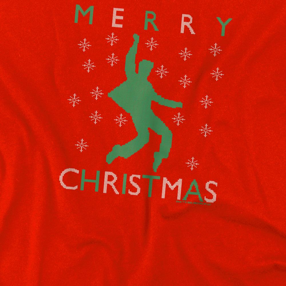 Red - Side - Elvis Presley Childrens-Kids Dancing Ugly Christmas T-Shirt