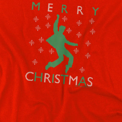 Red - Side - Elvis Presley Childrens-Kids Dancing Ugly Christmas T-Shirt