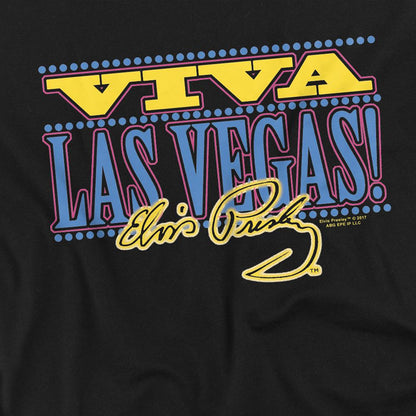 Black - Side - Elvis Presley Childrens-Kids Viva Las Vegas T-Shirt