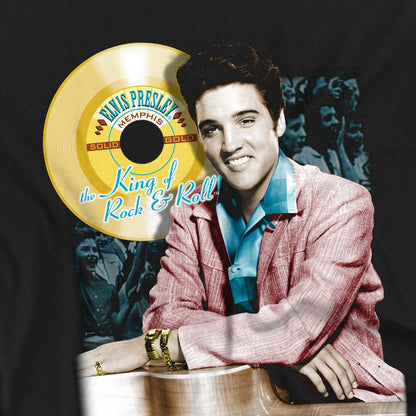 Black - Side - Elvis Presley Childrens-Kids Gold Record T-Shirt