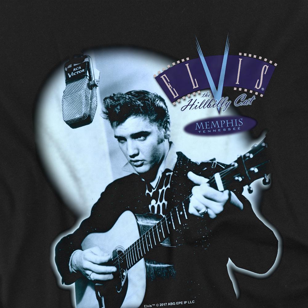 Black - Side - Elvis Presley Childrens-Kids Hillbilly Cat T-Shirt