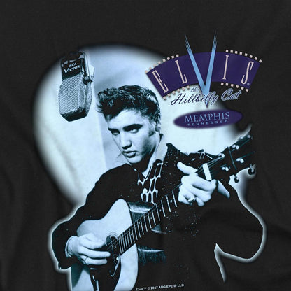 Black - Side - Elvis Presley Childrens-Kids Hillbilly Cat T-Shirt