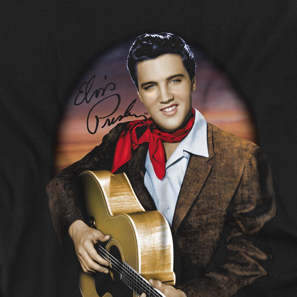 Black - Side - Elvis Presley Childrens-Kids Red Scarf 2 T-Shirt