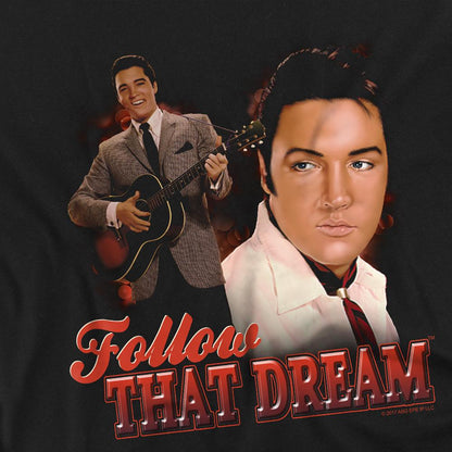 Black - Side - Elvis Presley Childrens-Kids Follow That Dream T-Shirt