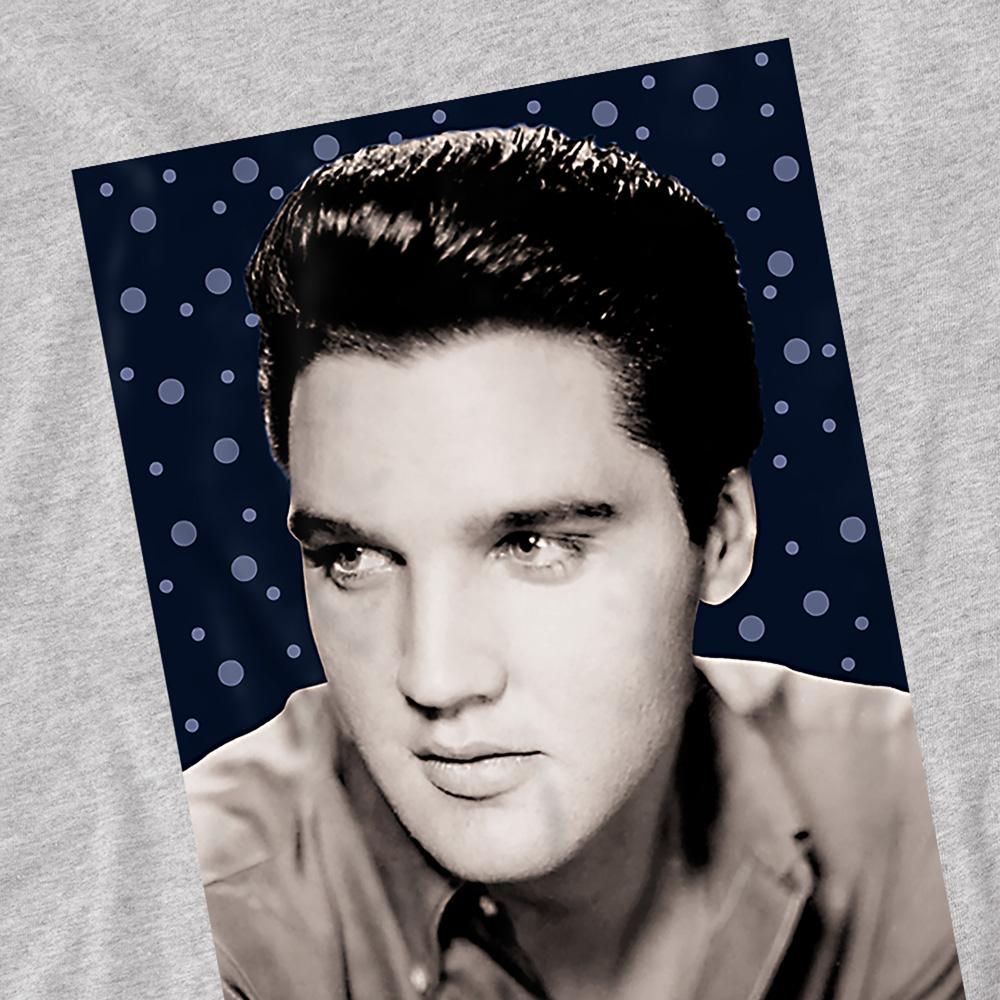 Athletic Heather - Side - Elvis Presley Childrens-Kids Blue Sparkle T-Shirt