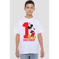 White - Lifestyle - Disney Childrens-Kids Mickey Mouse 1st Birthday T-Shirt