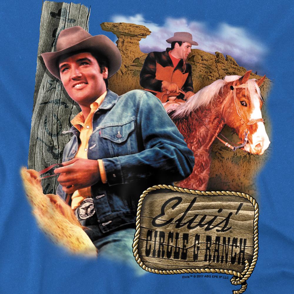 Royal Blue - Side - Elvis Presley Childrens-Kids Ranch T-Shirt