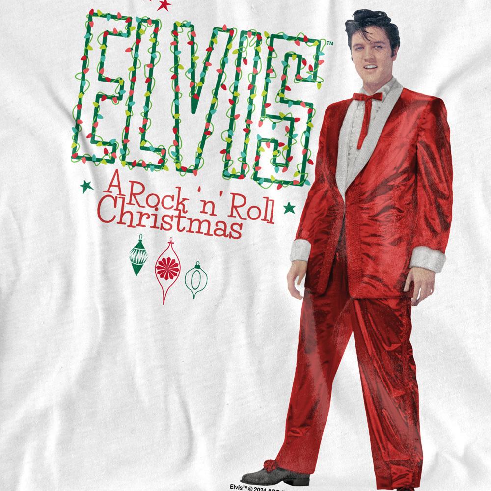 White - Side - Elvis Presley Childrens-Kids Lights T-Shirt
