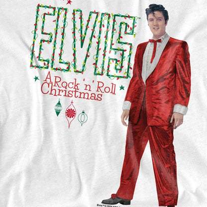 White - Side - Elvis Presley Childrens-Kids Lights T-Shirt