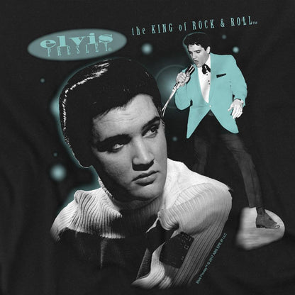 Black - Side - Elvis Presley Childrens-Kids Portrait T-Shirt