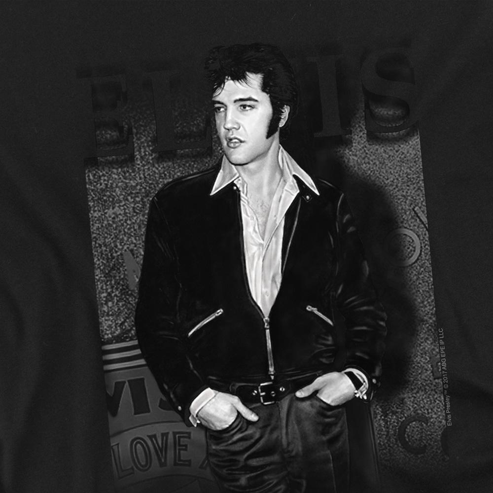 Black - Side - Elvis Presley Childrens-Kids Just Cool T-Shirt