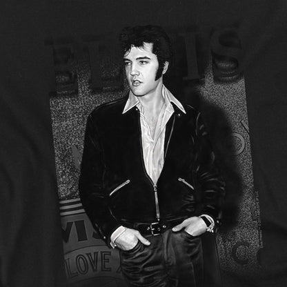 Black - Side - Elvis Presley Childrens-Kids Just Cool T-Shirt