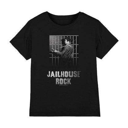 Black - Front - Elvis Presley Childrens-Kids Jailhouse Rock T-Shirt