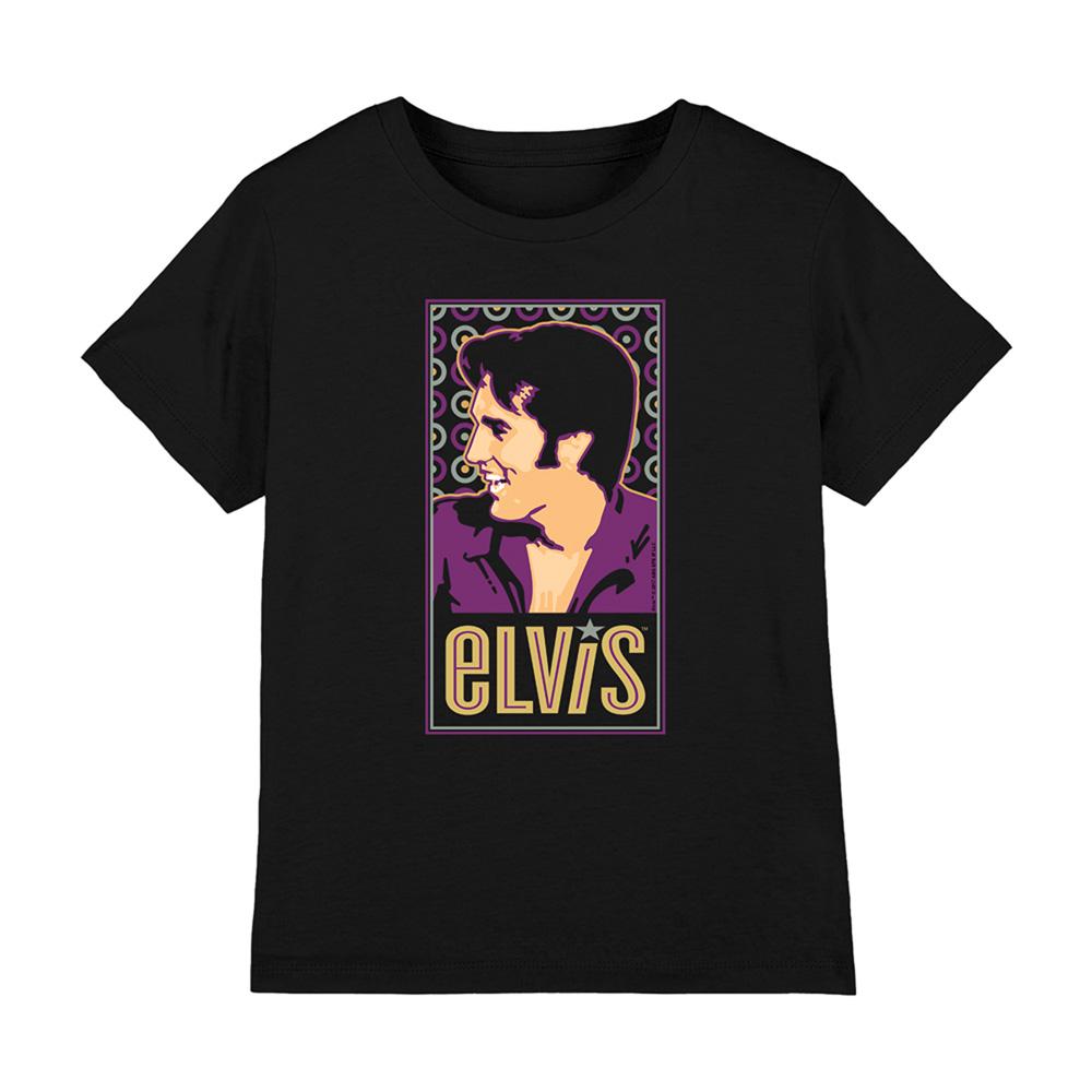 Black - Front - Elvis Presley Childrens-Kids Elvis Is T-Shirt