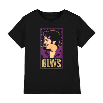 Black - Front - Elvis Presley Childrens-Kids Elvis Is T-Shirt