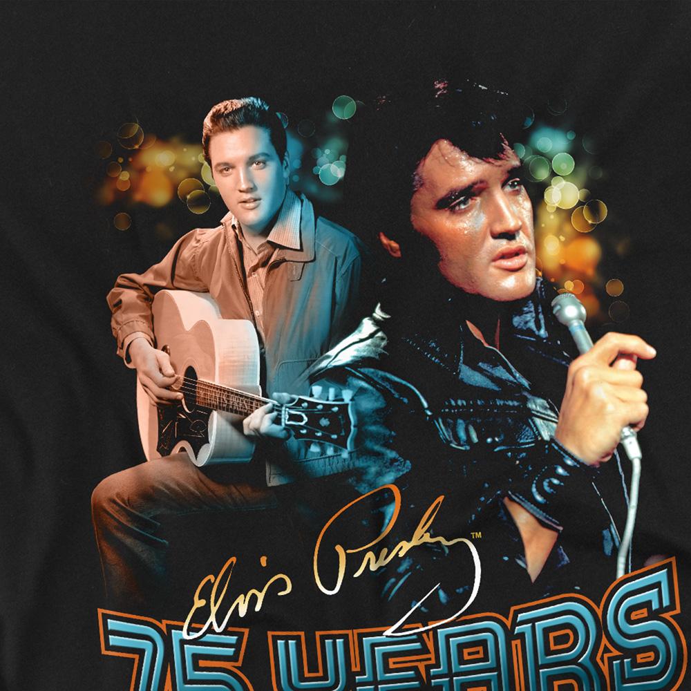 Black - Side - Elvis Childrens-Kids Year 75th T-Shirt