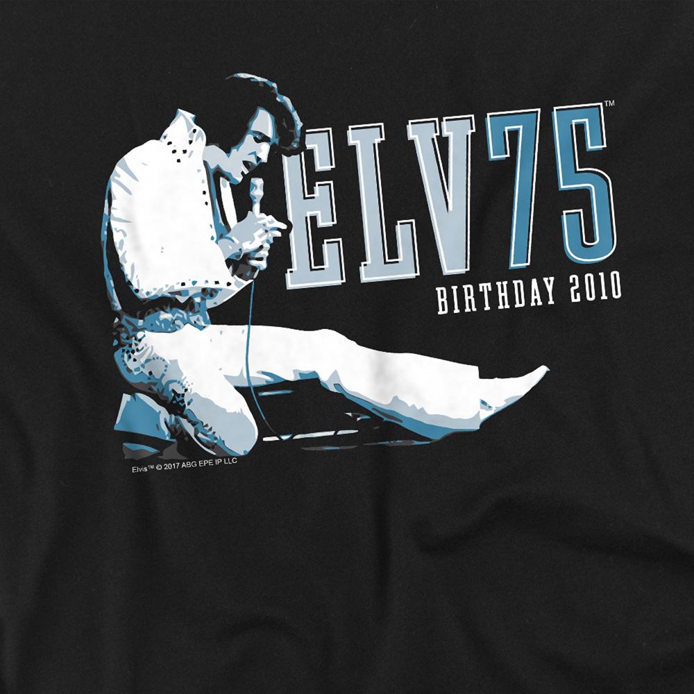 Black - Side - Elvis Presley Childrens-Kids Logo 75th T-Shirt