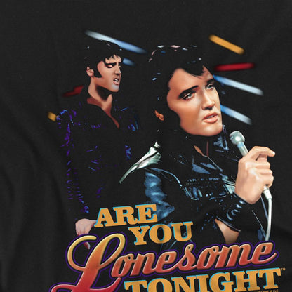 Black - Side - Elvis Presley Childrens-Kids Are You Lonesome T-Shirt