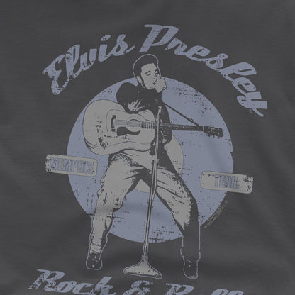Charcoal - Side - Elvis Presley Childrens-Kids Rock Roll T-Shirt