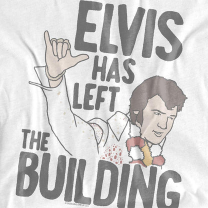 White - Side - Elvis Presley Childrens-Kids Elvis Has Left The Building T-Shirt