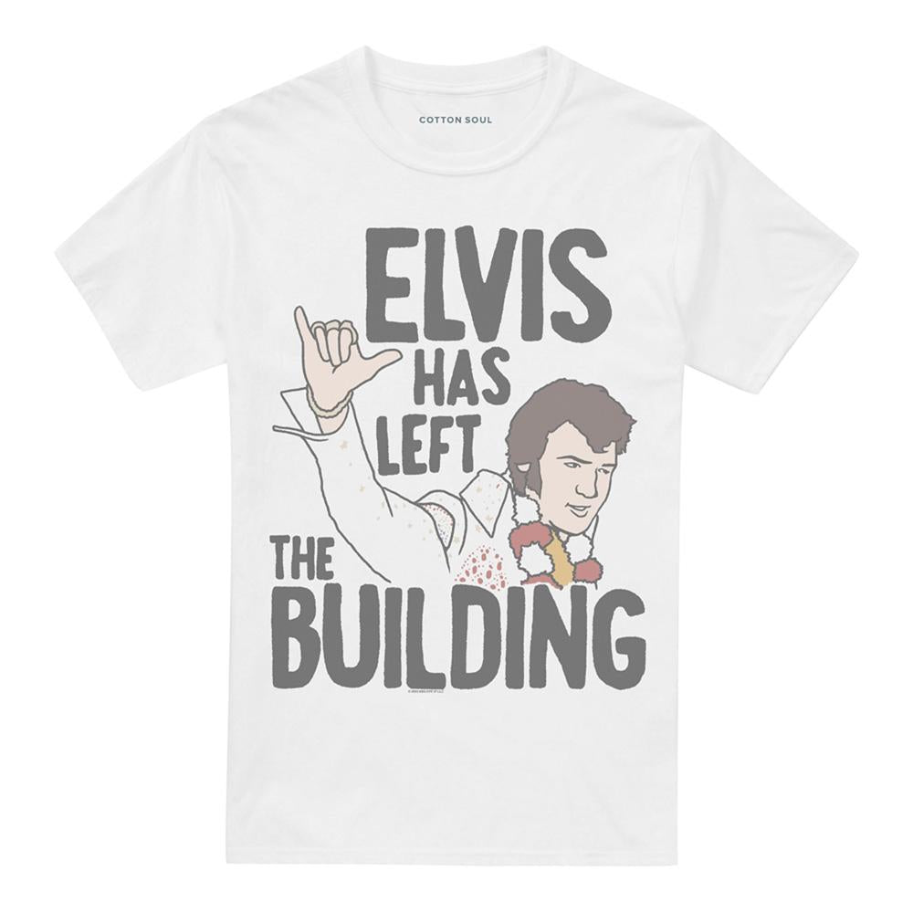 White - Front - Elvis Presley Unisex Adult Elvis Has Left The Building T-Shirt