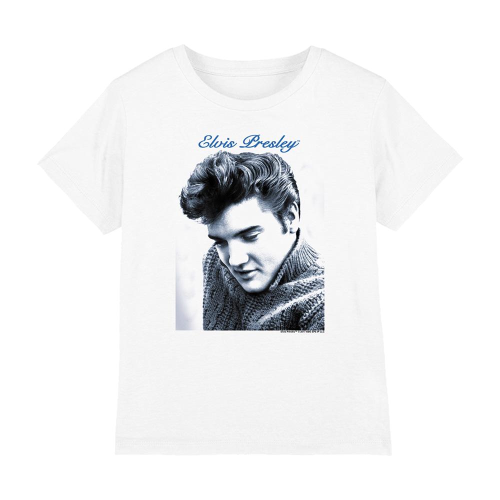 White - Front - Elvis Presley Childrens-Kids Script T-Shirt
