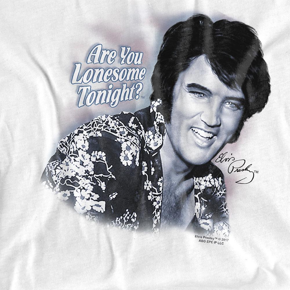 White - Side - Elvis Presley Childrens-Kids Lonesome Tonight T-Shirt