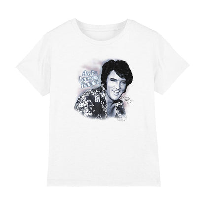 White - Front - Elvis Presley Childrens-Kids Lonesome Tonight T-Shirt