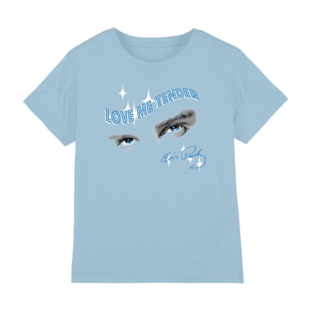 Light Blue - Front - Elvis Presley Childrens-Kids Tender Eyes T-Shirt