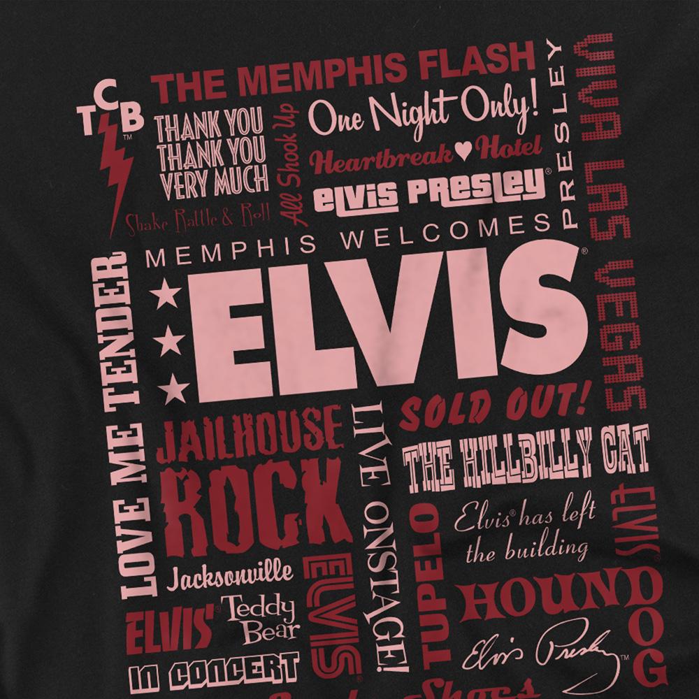 Black - Side - Elvis Presley Childrens-Kids Whole Lotta Type T-Shirt