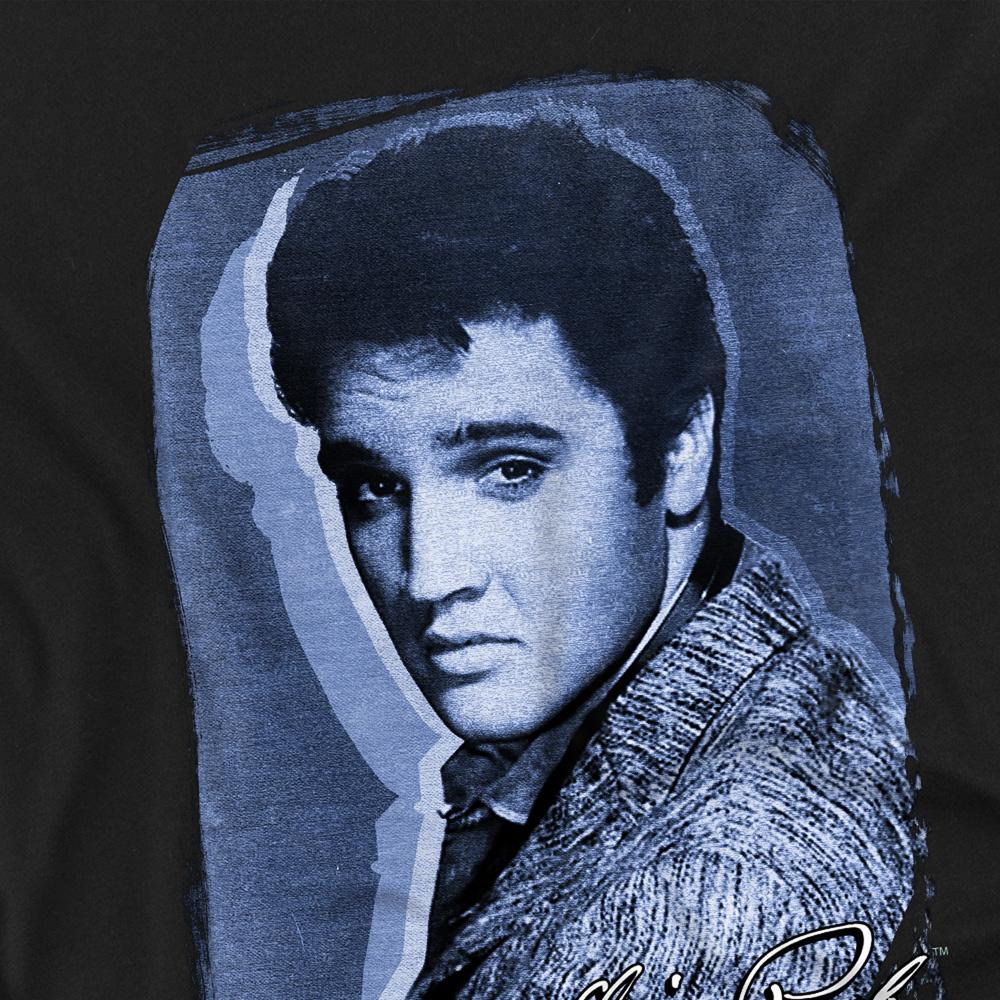 Black - Side - Elvis Presley Childrens-Kids Overlay T-Shirt
