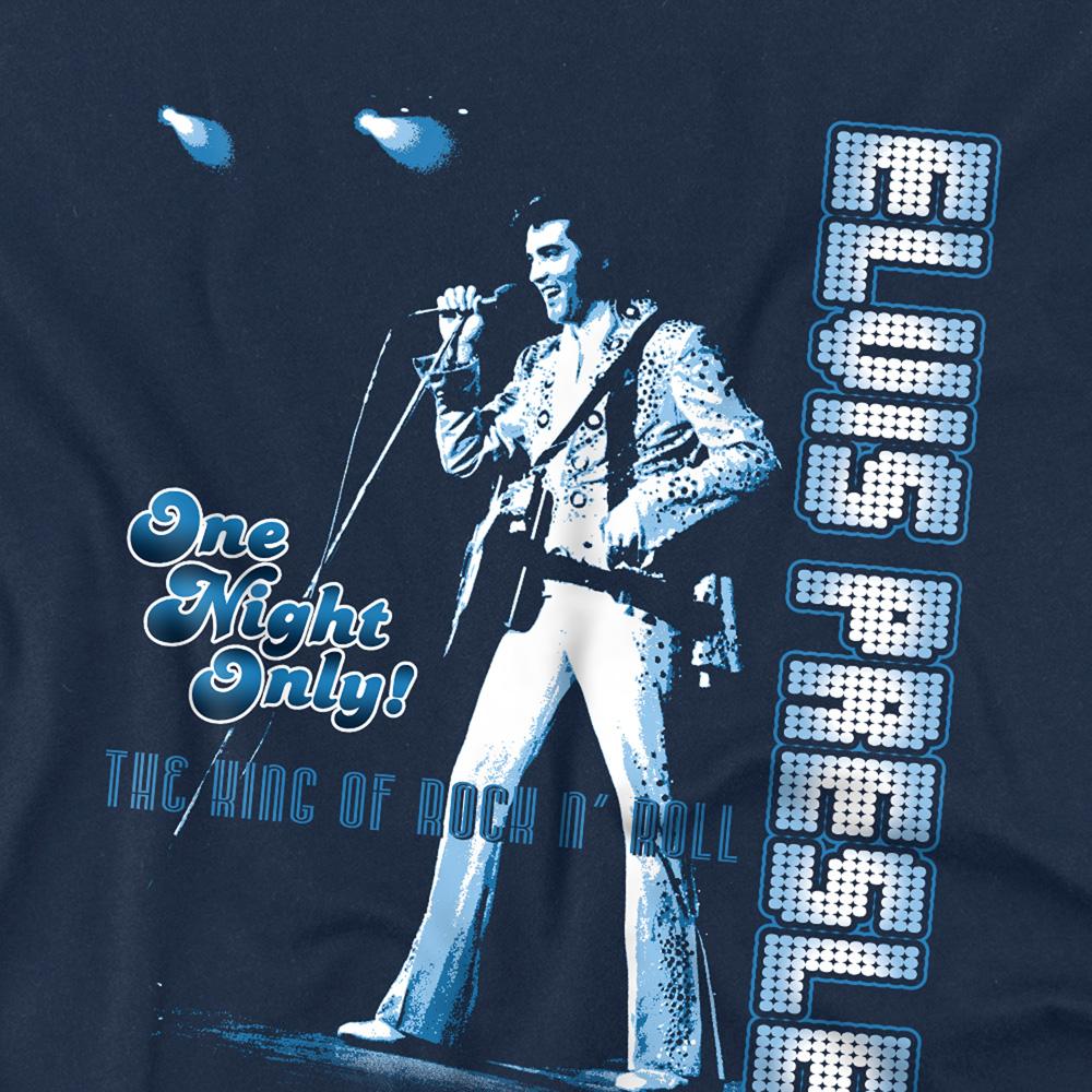 Navy - Side - Elvis Presley Childrens-Kids One Night Only T-Shirt
