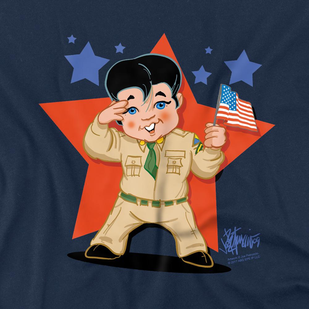 Navy - Side - Elvis Presley Childrens-Kids Lil G I T-Shirt