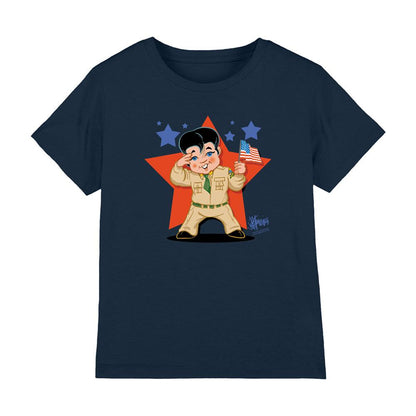Navy - Front - Elvis Presley Childrens-Kids Lil G I T-Shirt