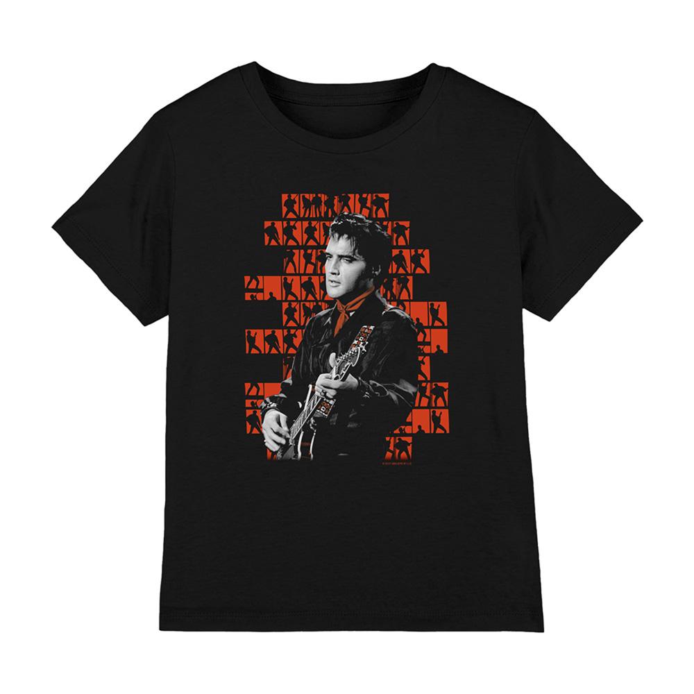 Black - Front - Elvis Presley Childrens-Kids 1968 T-Shirt