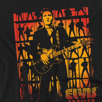 Black - Side - Elvis Presley Childrens-Kids Comeback Spotlight T-Shirt