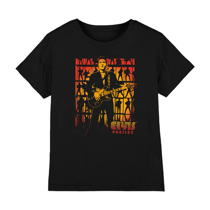 Black - Front - Elvis Presley Childrens-Kids Comeback Spotlight T-Shirt