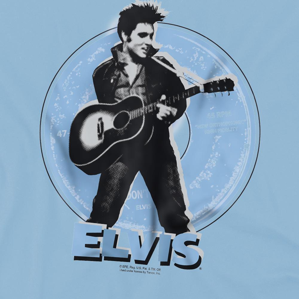 Light Blue - Side - Elvis Presley Childrens-Kids 45 Rpm T-Shirt