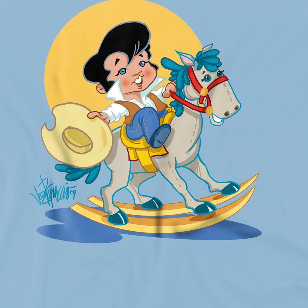 Light Blue - Side - Elvis Presley Childrens-Kids Yip E T-Shirt