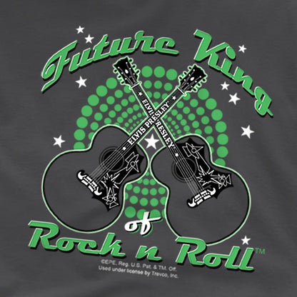 Charcoal - Side - Elvis Presley Childrens-Kids Future King T-Shirt