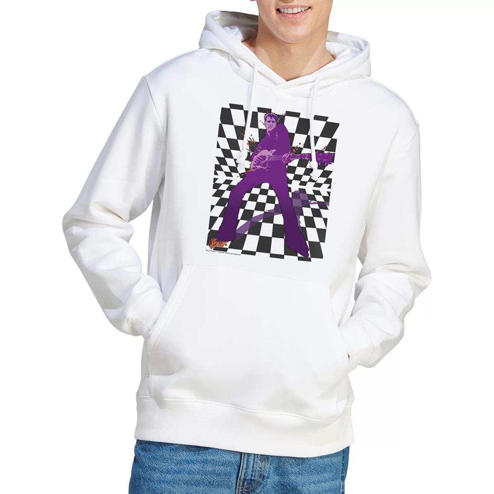 White - Lifestyle - Elvis Presley Unisex Adult Lets Rock Hoodie