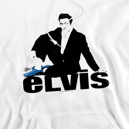White - Side - Elvis Presley Unisex Adult Blue Suede Shoes Hoodie